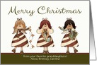 Christmas, from custom name / relationship - Candy Cane Angels card