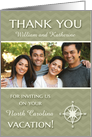 Thank You for Vacation Invitation custom photo, name & location card