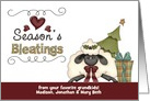 Custom Name/Relationship - Seasons Bleatings Sheep, Tree, Gift card