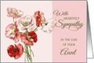 Loss of Aunt - Heartfelt Sympathy pink vintage flowers card