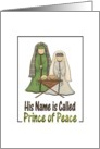 Christmas Prince of Peace Baby Jesus in manger w/ Mary & Joseph card