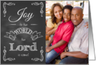 Chalkboard Christmas - Joy to the World custom photo card