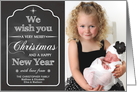 Chalkboard - We Wish You a Merry Christmas custom photo/name card