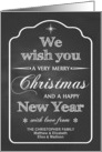 Chalkboard - We Wish You a Merry Christmas card