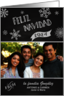 Chalkboard Feliz Navidad Custom Photo and Name card
