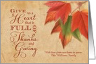 Thanksgiving - Give Us a Heart Full of Thanks & Giving custom name card