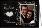 Chalkboard To my Boyfriend My Valentine Custom Photo card
