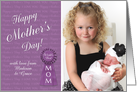 Mother’s Day World’s Best Mom custom photo & name card