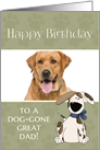 From Dog to Dad on Birthday custom photo card