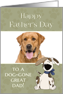 From Dog to Dad on Father’s Day custom photo card