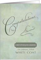 Congratulations White Coat Custom Name card