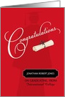 College Graduation Congratulations Custom Name & School card