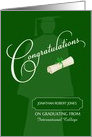 College Graduation Congratulations Custom Name & School card