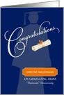 College Graduation Congratulations Custom Name & School card