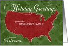 Holiday Greetings from Arizona Custom Name & City card