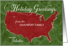 Holiday Greetings from Idaho Custom Name & City card