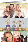 Happy Easter custom 3 photos - Bunnies & Eggs card
