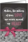 Mother’s Day for Mom - Chalkboard Typography Ribbons of Love card