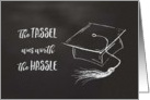 Congratulations on High School Graduation - Chalkboard Tassel Hassle card