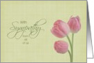 With Sympathy from all of us - Pink Tulips card