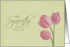 With Sympathy from both of us - Pink Tulips card