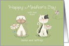 Mother’s Day Two Cats from all of us - custom names card
