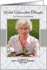 Sympathy Heartfelt Thanks for being Pallbearer Custom Photo/Name card