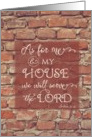 Scripture Joshua 24:15 We Will Serve the Lord Bricks card
