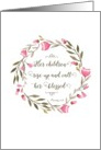 Scripture Proverbs 31:28 Children Call Her Blessed, Floral Wreath card