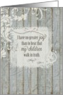 Mother’s Day Scripture 3 John 1:4 Children Walk In Truth, Blue Rustic card