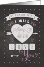 Valentine for Future Wife Chalkboard Always & Forever Love You card
