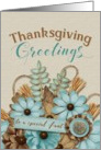 Aunt - Thanksgiving Greetings So Blessed Scrapbook effect card