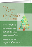 Friend - Love & Gratitude at Christmas card