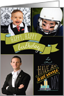 Happy Birthday - Have an awesome day - custom 3 photos card