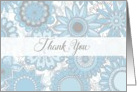 Business Thank You for your order modern blue flowers card