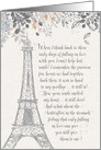 Romantic Wedding Day to Bride or Groom Eiffel Tower card