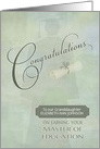 Congratulations Master of Education Degree Custom Name Relationship card