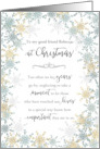 Friend at Christmas Snowflakes personalize with name card