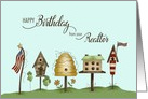 Birthday from your Realtor, Birdhouses & Flags card