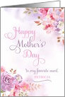 Personalize to Aunt, Happy Mother’s Day watercolor flowers card