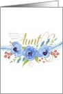 Happy Birthday to a very special Aunt watercolor flowers card