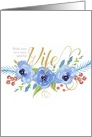 Happy Mother’s Day to a very special Wife watercolor flowers card