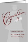 College Graduation Congratulations Custom Name & School Gray card