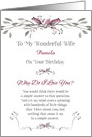 Birthday to Wife Personalize with Name - Why Do I Love You card