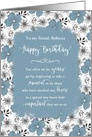 Happy Birthday Custom Name Heartfelt Appreciation Vintage Blossoms card