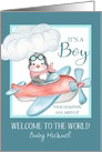 Congratulations It’s a Boy Grandson Custom Name Welcome to the World card