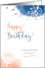 Happy Birthday Custom Sister or other Relationship and Name card
