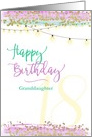 Happy 18th Birthday Granddaughter Modern Watercolor card