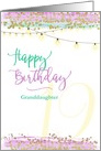 Happy 19th Birthday Granddaughter Modern Watercolor card