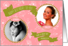 Birthday Then & Now Custom Name Photo Years card